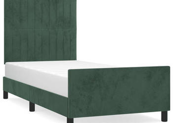 Rama łóżka bez materaca ciemnozielone aksamitne 80x200 cm WM-3125846
