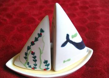 Sól i pieprz - Żaglówka - 11 x 14 x 7 cm Solniczka i pieprzniczka