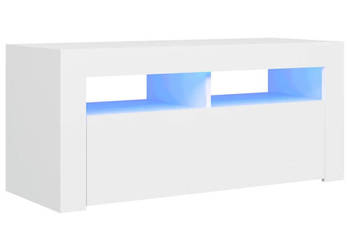 Szafka pod TV z oświetleniem LED biała 90x35x40 cm WM-804319