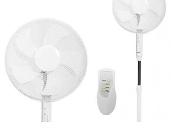 Wentylator podłogowy wiatrak stojący 45W 3 tryby pracy 5 łopatek timer pil…
