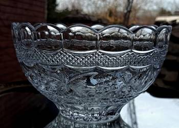 Piękna duża owocarka kryształowa