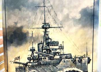 Brytyjski Pancernik HMS Dreadnought 1:200 Mały Modelarz nr 4-5-6 /2024