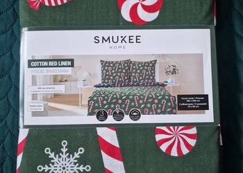 NOWA Pościel świąteczna 160x200 cm bawełniana, cukrowe laski,Smukee