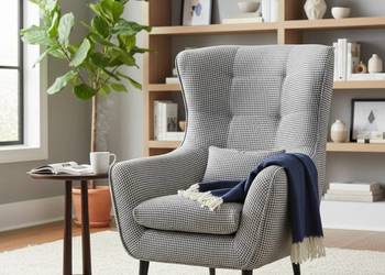 Fotel Lord Wzorzysty Pepitka, Dostawa 0zł!