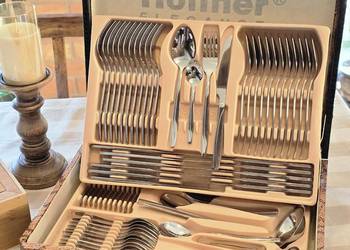 PROMOCJA 269 ZŁ Walizka  sztućce 72 elementy na 12 osób wąż Hoffner