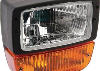 Reflektor z kierunkowskazem, prawy, kwadratowy przykręcany z wtyczką Deuts…