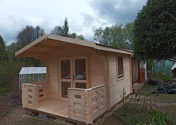 DOMEK SANDRA B Letniskowy 3,2x3,2m BAL 44mm Podłoga 28mm BEZ POZWOLENIA