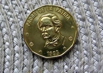 Dominikana 1 Peso 1993r - DUARTE pod portretem