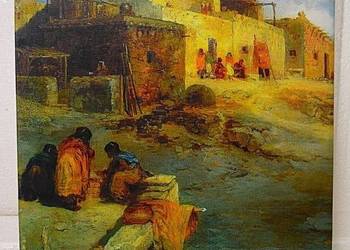 Thomas Morgan - ,,An Indian Pueblo' '1908 , reprodukcja