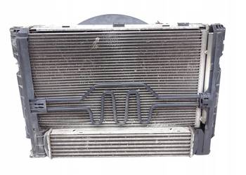 KOMPLET CHŁODNIC WODY KLIMY WENTYLATOR 2.0 D N47 BMW E84 X1 E87 E90 E91 E92