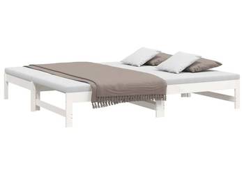 vidaXL Łóżko rozsuwane, białe, 2x(75x190) cm(SKU:823420)