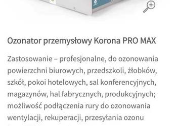 Ozonator przemysłowy KORONA – jak nowy, użyty 1 raz, 2 lata gwarancji