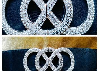 Pasek Damski-GUMA OZDOBNA BIŻUTERIA /cekiny /kamienie