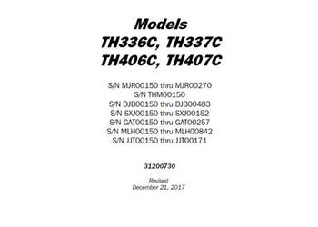 Cat TH336C, TH337C TH406C, TH407C katalog części