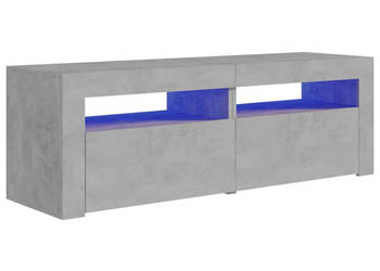 Szafka pod TV z oświetleniem LED szarość betonu 120x35x40 cm WM-804359