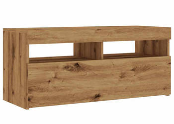 Szafka pod TV z oświetleniem LED dąb artisan 90x35x40 cm WM-856308