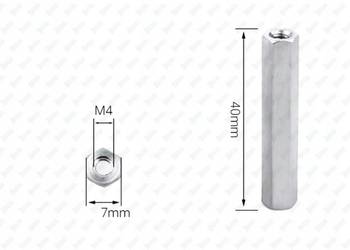 M4X40 ALUMINIOWA NAKRĘTKA ZŁĄCZNA PRZEDŁUŻANA TULEJKA DYSTANSOWA GWINTOWANA