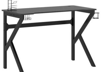 vidaXL Biurko do gier z nogami w kształcie K, czarne(SKU:325402)