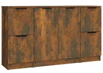 Szafki 3 szt. przydymiony dąb materiał drewnopochodny WM-3115849
