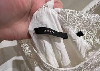 Piękna biała Ala weselna sukienka zero M/L