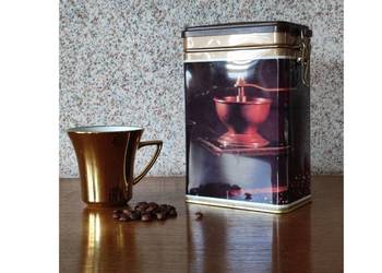 puszka do przechowywania zamykana szczelna vintage retro  prl