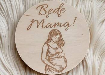 Drewniane Tabliczki z Miesiącami Do Sesji Ciążowych