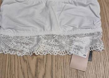 Biały biustonosz Bandeau H&M koronka rozm. 38