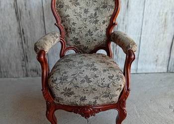 stylowy fotel tapicerowany w stylu ludwikowskim / 448