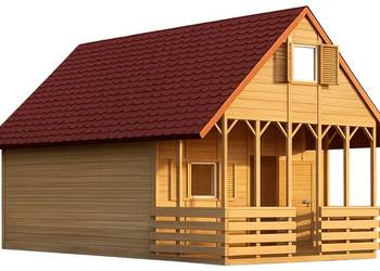 Domek całoroczny letniskowy drewniany z poddaszem 6m/5m
