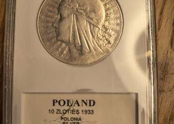 10 zł. 1933 Polonia grading GNC , nota AU 53