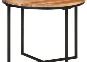 vidaXL Stolik kawowy, 55x55x45 cm, lite drewno akacjowe i żelazo(SKU:372741