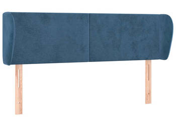 Zagłówek uszak ciemnoniebieski 147x23x78/88 cm aksamitny WM-3116916