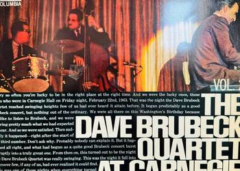 Dave Brubeck At Carnegie Hall Vol.2 EX/EX- Japan LP 1963 CBS PSS-49