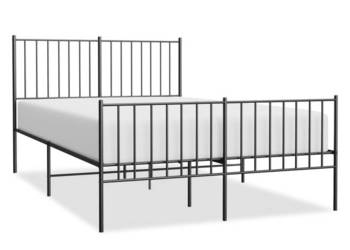 Łóżko Metalowe Czarne Rama Łóżka Ze Stelażem 120x200cm WM-350880