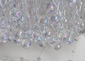 Koraliki girlanda przezroczyste holograficzne 3 mm 8 mm