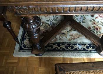 antyczny stół i sześć krzeseł antyczny stół i sześć krzeseł