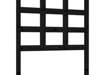 Wezgłowie łóżka czarne 805x4x100 cm lite drewno sosnowe WM-817869
