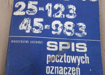 Stary spis kodów pocztowych prl rekwizyt dekoracja
