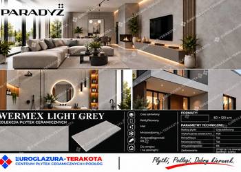gres 59,8/119,8 wermex light grey mat-satynowy paradyż