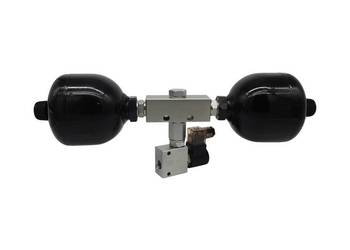HYDROAKUMULATOR PODWÓJNY 0,16 L Z ELEKTROZAWOREM NC 220V [8588]