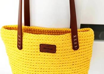 Torebka koszykowa crochet, ręczne robiona