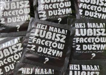 LUBISZ FACETÓW Z DUŻYM? - prezerwatywa z nadrukiem na podryw