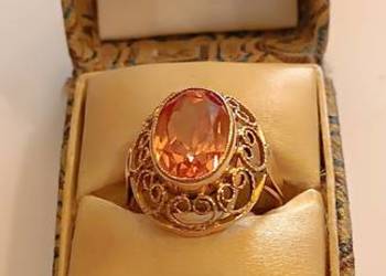 Złoty pierścionek 14K z cytrynem – klasyczna elegancja i ponadczasowy styl