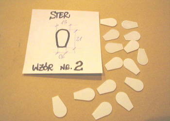 Stery do woblerów WZÓR nr.2  50 szt.z 1,5 mm z poliwęglanu czytaj