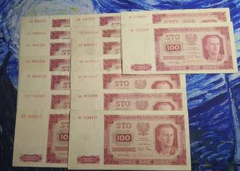 Polska Ludowa - komplet banknotów 100 złotych 1948