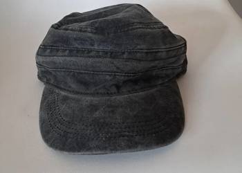 nowa szara bawełniana czapka z regulacją