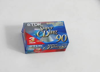 Nowy, fabrycznie zafoliowany 3-Pack kaset TDK Super CDing 90 (Type II)