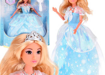 Anlily lalka Śnieżna Królewna w niebieskiej sukni w śnieżynki ZA5702