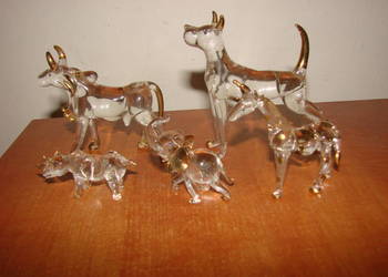 szklane figurki zwierząt