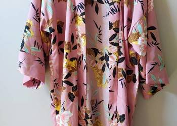 Narzutka kimono ponczo w kwiaty